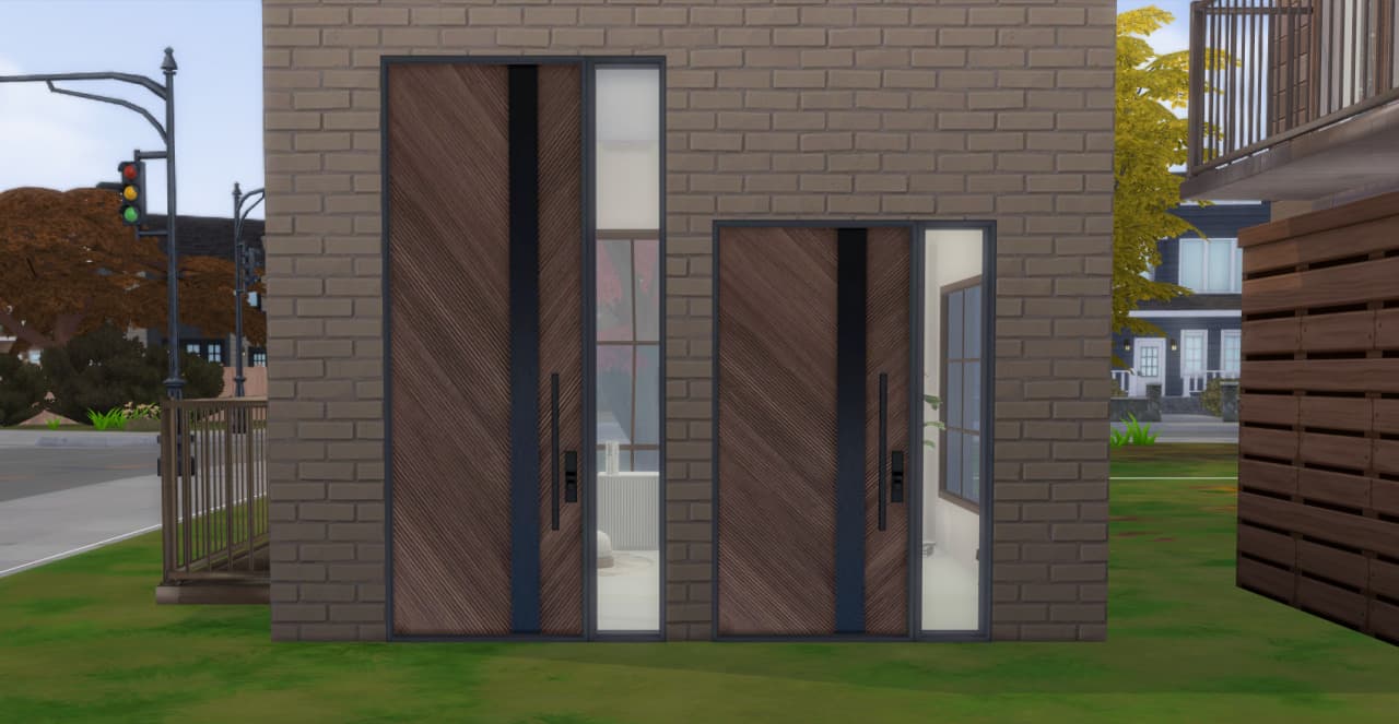 Галерея мода Дверь Strata Wood Door #1